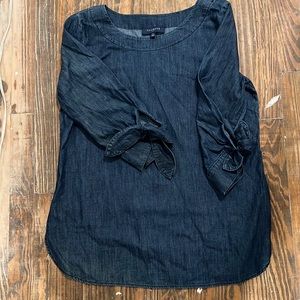Talbots denim shirt with bows size small